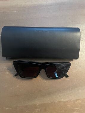 Saint Laurent Black Sunglasses with Dark Lenses